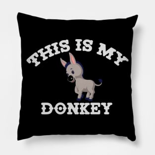 Farmer and Donkey Comic Pillow