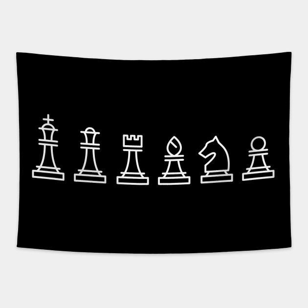 Chess Pieces Tapestry by ShirtBricks