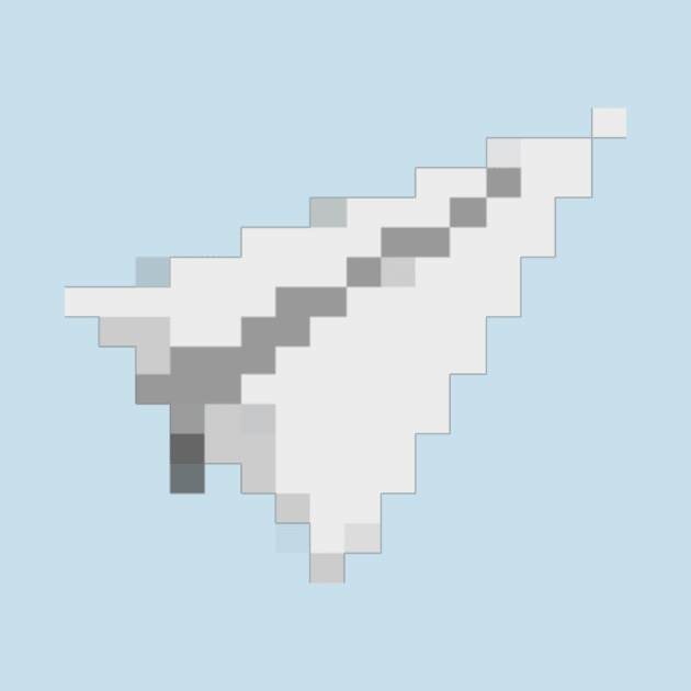 Paper Airplane Pixel Art by christinegames