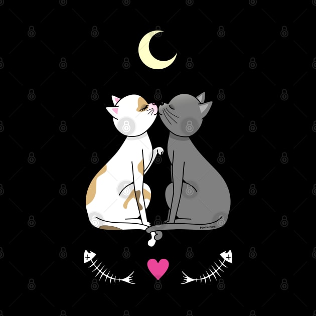 Cats in love kawaii by Pendientera