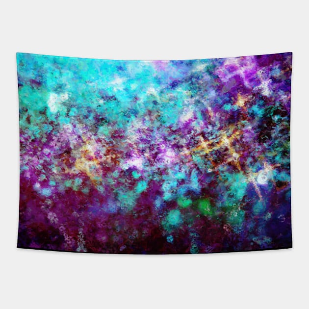 Abstract Painting - City Highway Lights at Night Tapestry by BonBonBunny