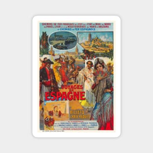 Voyages en Espagne Vintage Poster 1920s Magnet