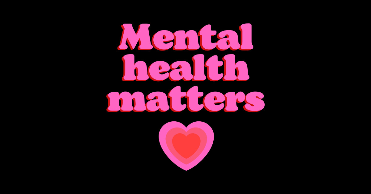 Mental health matters retro bright pink design - Mental Health Matters