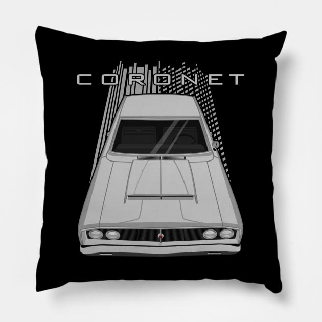 Dodge Coronet 1968 - silver Pillow by V8social