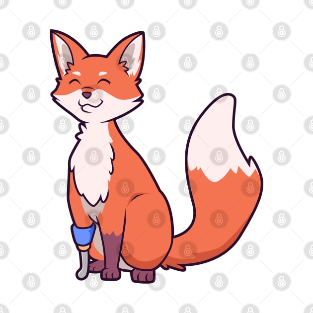 Fox with prosthetic leg by Modern Medieval Design