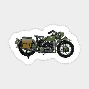 Military cruiser motorcycle cartoon illustration Magnet