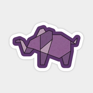 Purple Abstract Geometric Elephant Magnet