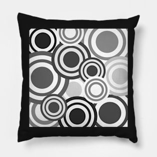 retro pop art monochrome pattern Pillow