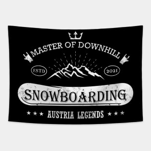 Snowboarding Austria Legends Downhill Tapestry