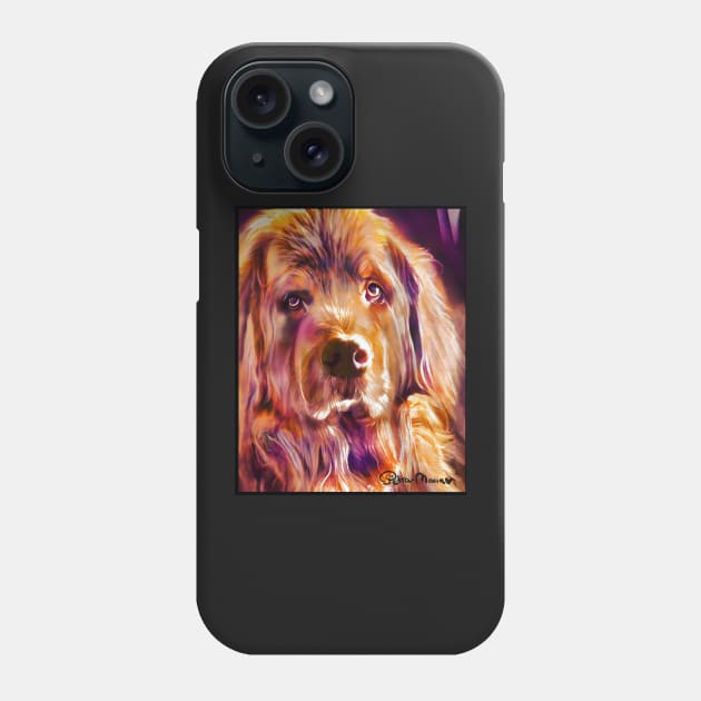 Sweet Face Newfoundland Dog Phone Case by petrasart