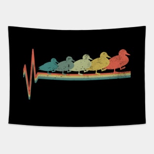 Duck Heartbeat Retro Tapestry