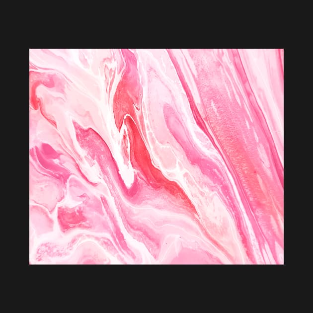 Pink and White Abstract Painting by timegraf