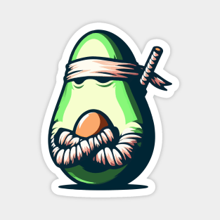 Funny Avocado Fruit Ninja Magnet