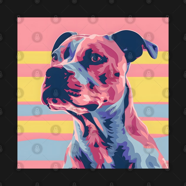 Staffordshire Bull Terrier in 80's by NatashaCuteShop