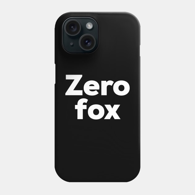 Zero fox Phone Case by NomiCrafts