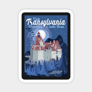 Travel Poster Transylvania, Bran castle, Dracula 2 Magnet