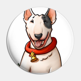 Cute Bull Terrier Drawing Pin