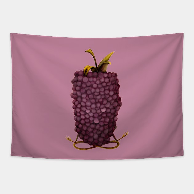 blackberry yoga Tapestry by KindSpirits