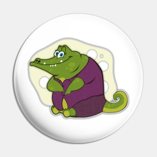 Just a Cute Oversize Croc White Pin