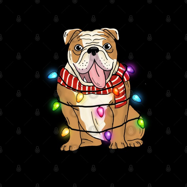 Bulldog Christmas Lights by BadDesignCo