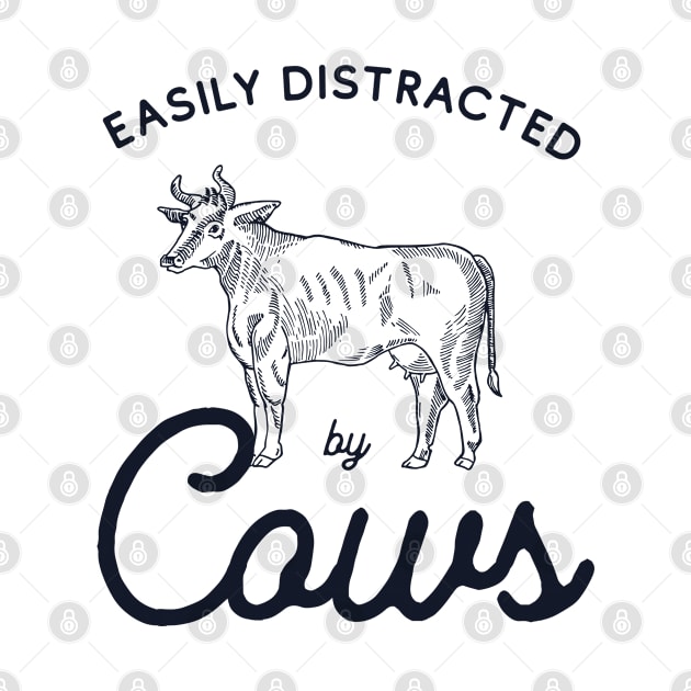 Easily Distracted By Cows - Navy Version by HamzaNabil