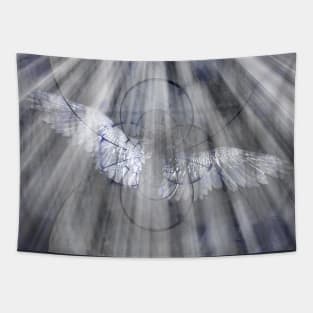 Angelic white wings Tapestry