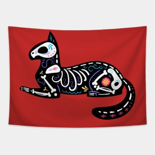 Sugar Skull Calavera Cat I Tapestry