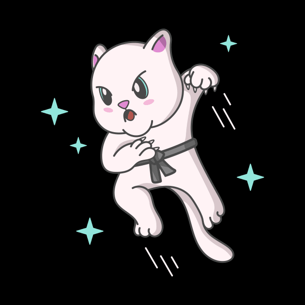 Kawaii Cat Ninja Kitten Fighter Karate by Foxxy Merch