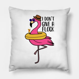 I don't give a Flock, Funny Flamingo Lover Gift Pillow