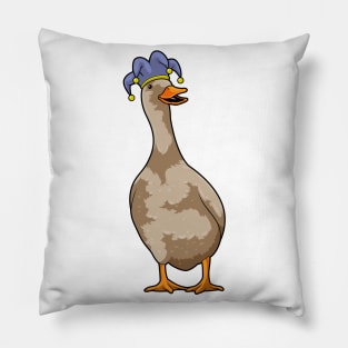 Duck as Jester in Middle age Pillow