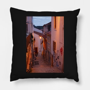 Alley, stairs, old town, Coimbra, Beira Litoral, Regio Centro, Portugal Pillow