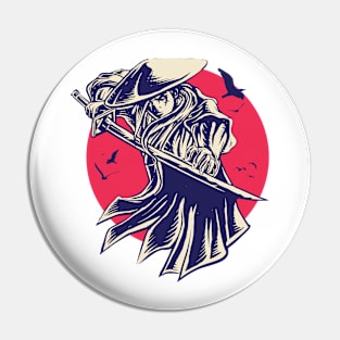 Samurai Warrior Red Sun Pin