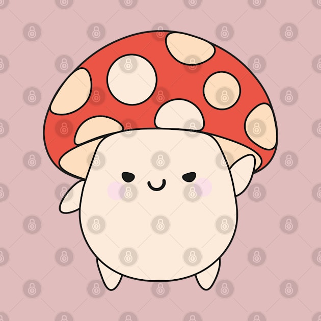 Cute kawaii inspired mushroom by kuallidesigns