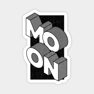 Moon - Retro 3D Typography T-Shirt | Expanse Collective Magnet