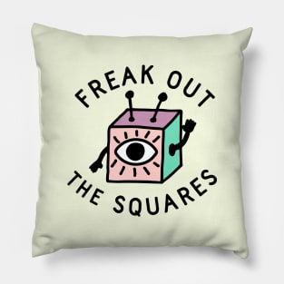 Freak Out the Squares Pillow