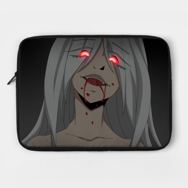 Anime Girl With Blood Anime Style Laptop Case Teepublic