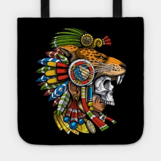 Aztec Jaguar Skull Warrior Tote