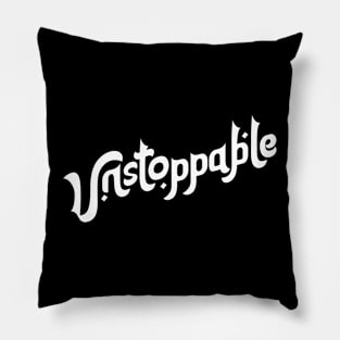 Unstoppable Motivation Typography Pillow