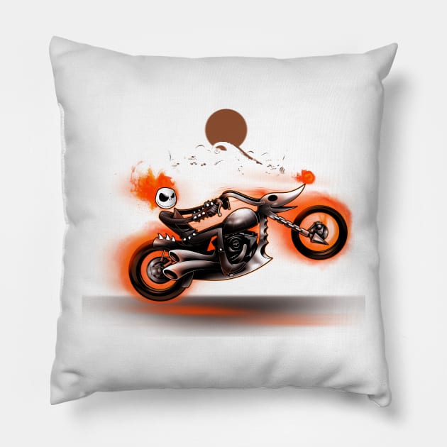 Nightmare Rider Pillow by JayHai
