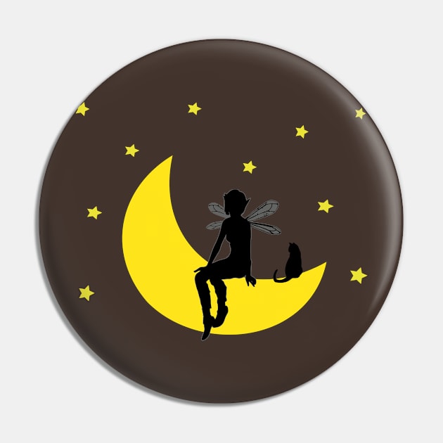 Girl And Cat Pin by Tamie