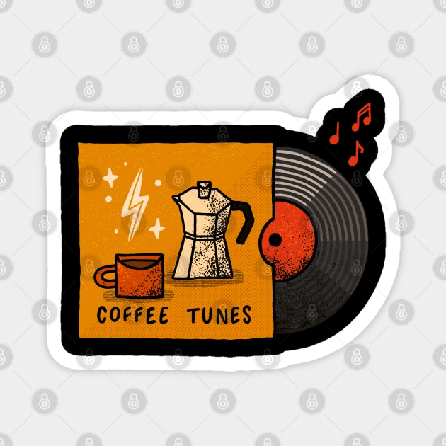 Coffee Tunes Magnet by Tania Tania