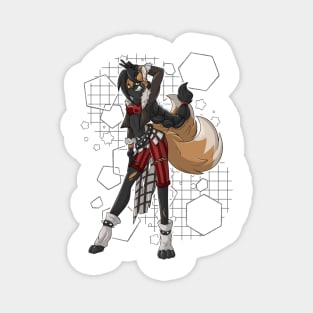 Roxy the sassy Kitsune Fox Girl Magnet