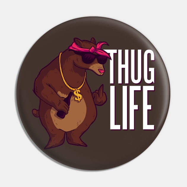 BEAR THUG LIFE Pin by madeinchorley