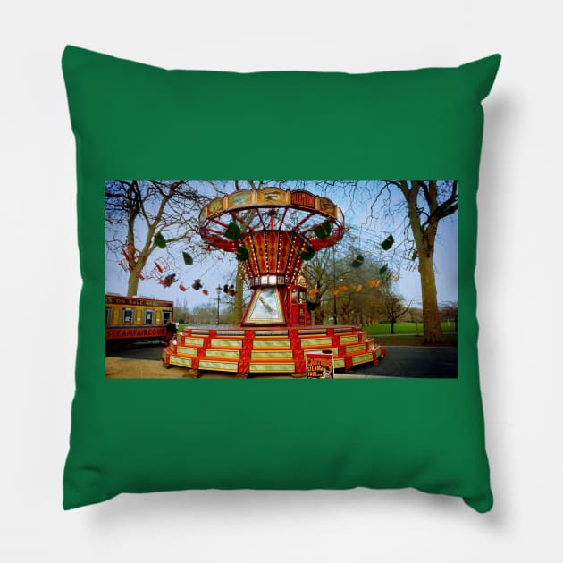 Fairground ride Pillow by kathyarchbold