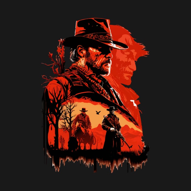 Red Dead Redemption 2 Crowboy T-shirt & Accessories gaming Gift ideas by MIRgallery