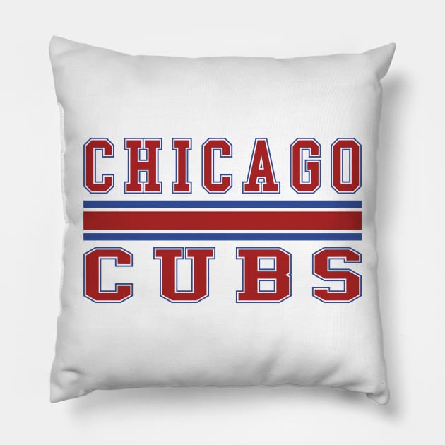 Chicago Cubs Baseball Pillow by Cemploex_Art