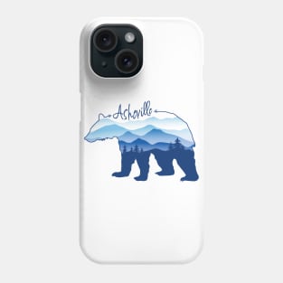 Asheville Blue Ridge Mountains - Black Bear - Blue WB 26 Phone Case