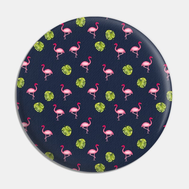 Pink Flamingo Pattern in Charcoal | Summer | Island Paradise | Tropical Pin by thewhimsicalrepose