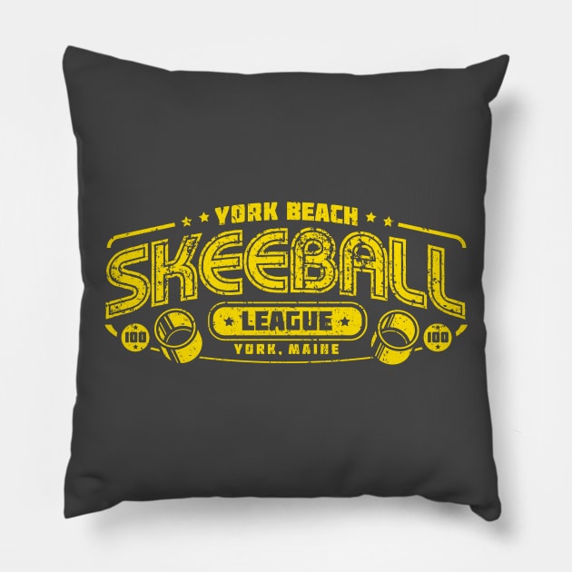 York Beach Skeeball League Pillow by SMcGuire