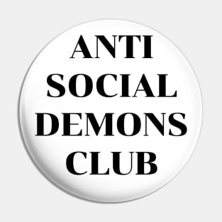 ANTI SOCIAL DEMONS CLUB Pin